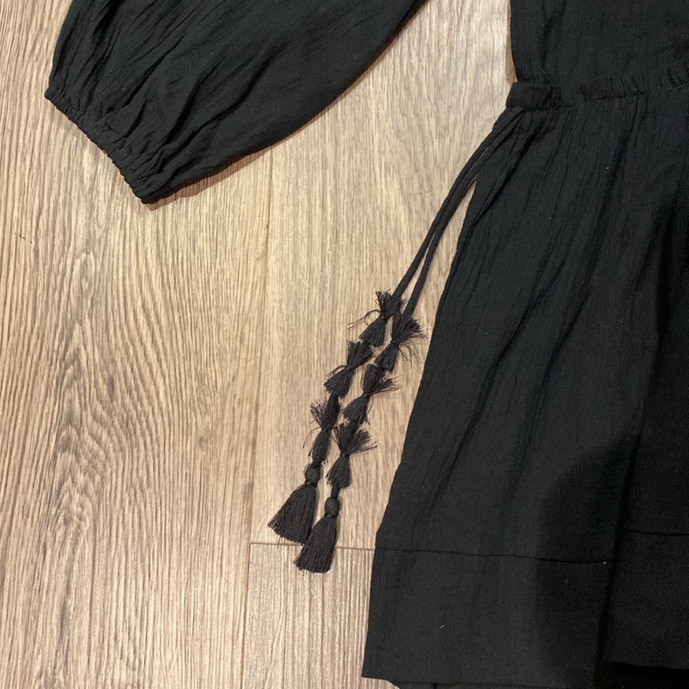 Tuckernuck POMANDER PLACE Black Ophelia Beach Coverup Resort Dress Drop Waist M - Picture 10 of 13